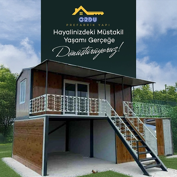 6000 m2 prefabrik üretim alanı